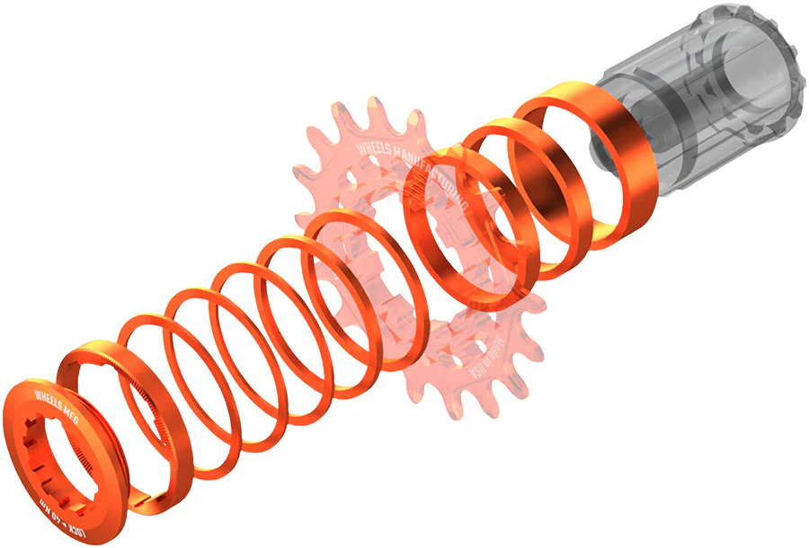 Wheels Manufacturing SOLO-HG Single Speed Conversion Kit - For HG Style Hubs Orange - Image 2