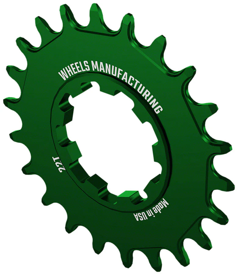 Wheels Manufacturing SOLO-SPEED Cog - 22t Fits SOLO-SPLINE SOLO-XD kits Green - Image 2