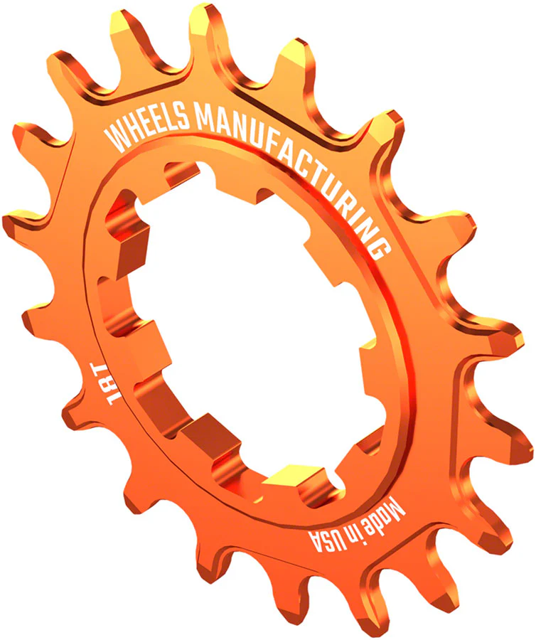 Wheels Manufacturing SOLO-SPEED Cog - 18t Fits SOLO-SPLINE SOLO-XD kits Orange - Image 2