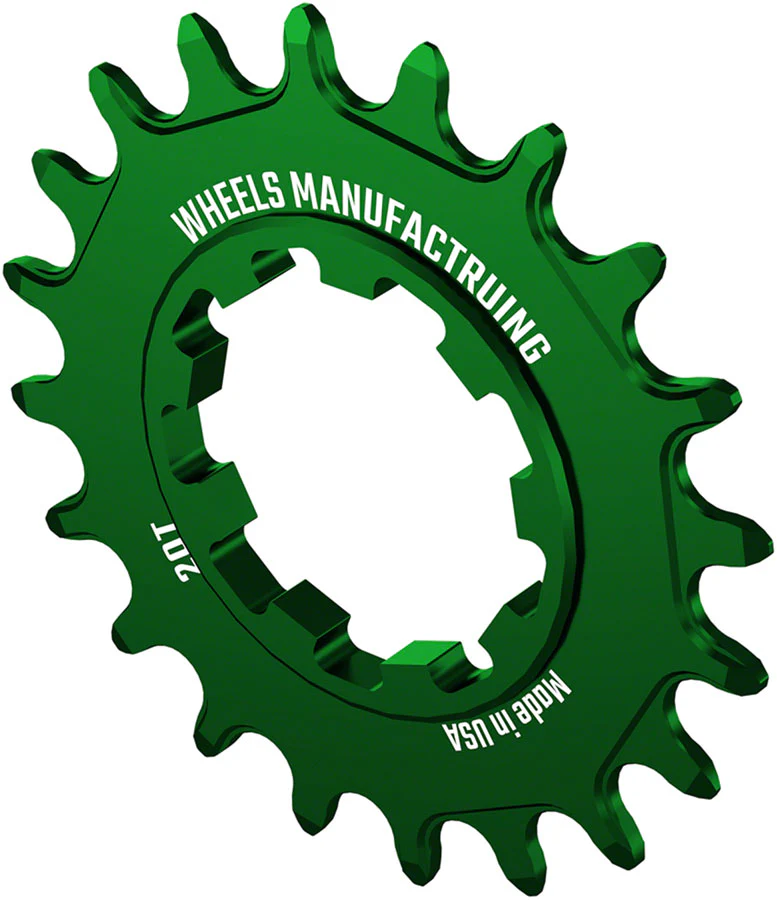 Wheels Manufacturing SOLO-SPEED Cog - 20t Fits SOLO-SPLINE SOLO-XD kits Green - Image 2