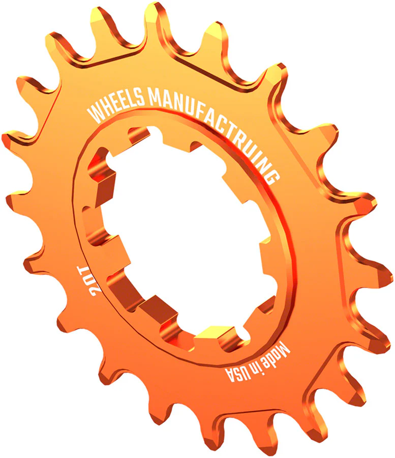 Wheels Manufacturing SOLO-SPEED Cog - 20t Fits SOLO-SPLINE SOLO-XD kits Orange - Image 2