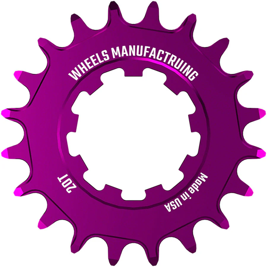 Wheels Manufacturing SOLO-SPEED Cog - 20t Fits SOLO-SPLINE SOLO-XD kits Purple