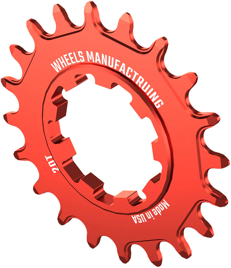 Wheels Manufacturing SOLO-SPEED Cog - 20t Fits SOLO-SPLINE SOLO-XD kits Red - Image 2