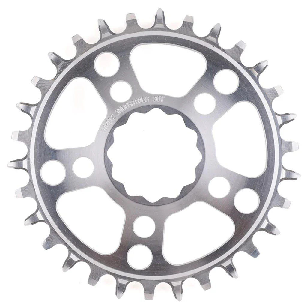 White Industries MR30 TSR 1x Chainring (0mm Offset) 34T Silver