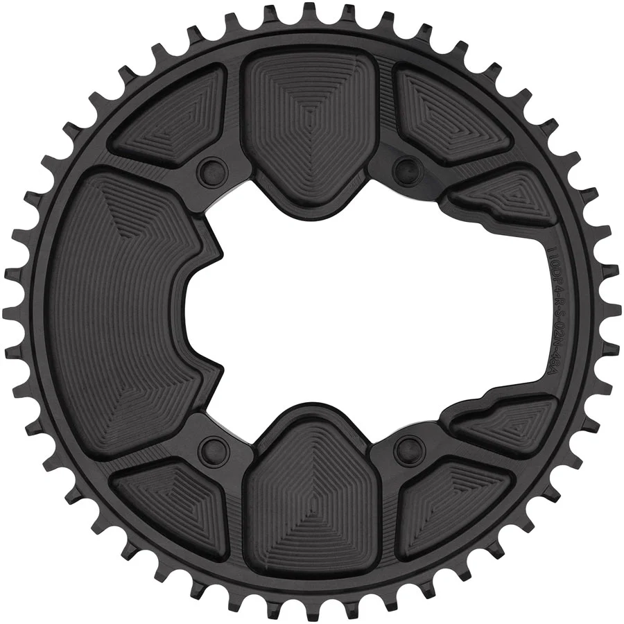 Wolf Tooth Aero Direct Mount 1x Chainring - 48t 4-Bolt Drop-Stop ST Compatible Shimano Dura-Ace R9200/R9200-P Only BLK - Image 2