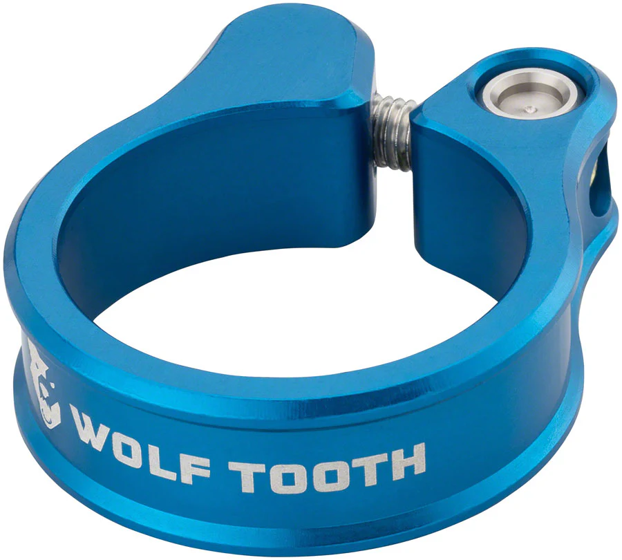Wolf Tooth Seatpost Clamp - 36.4mm Bolt-On Blue