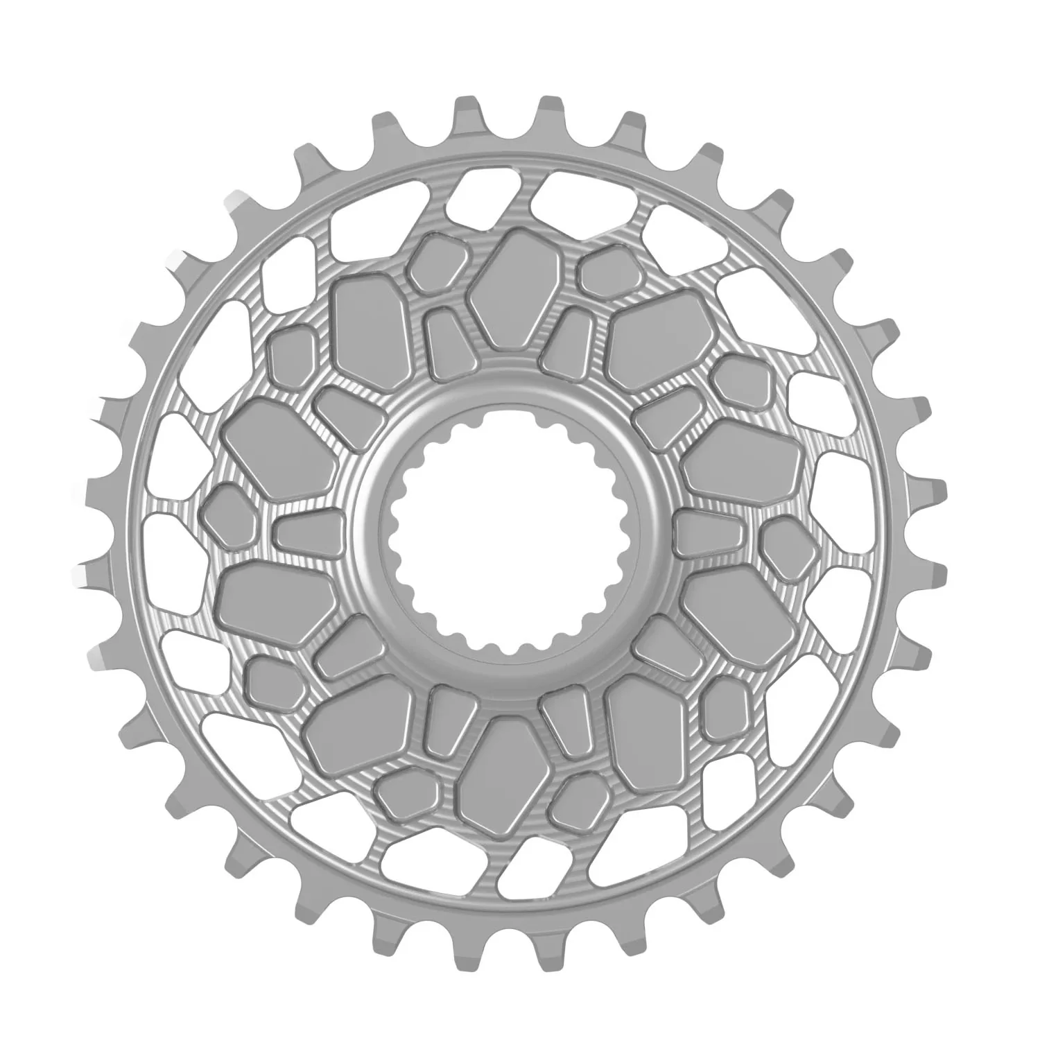 Works Components GEO Chainring Shimano DM 30T Boost 3mm Slv