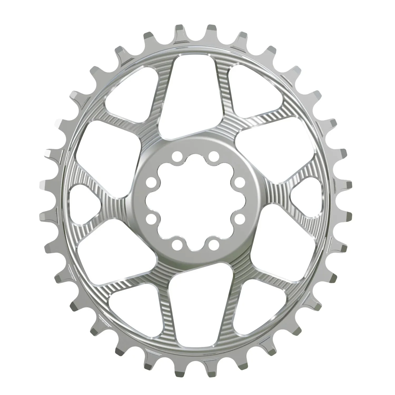 Works Components Oval Chainring SRAM 8-Bolt 32T Boost 3mm Slv