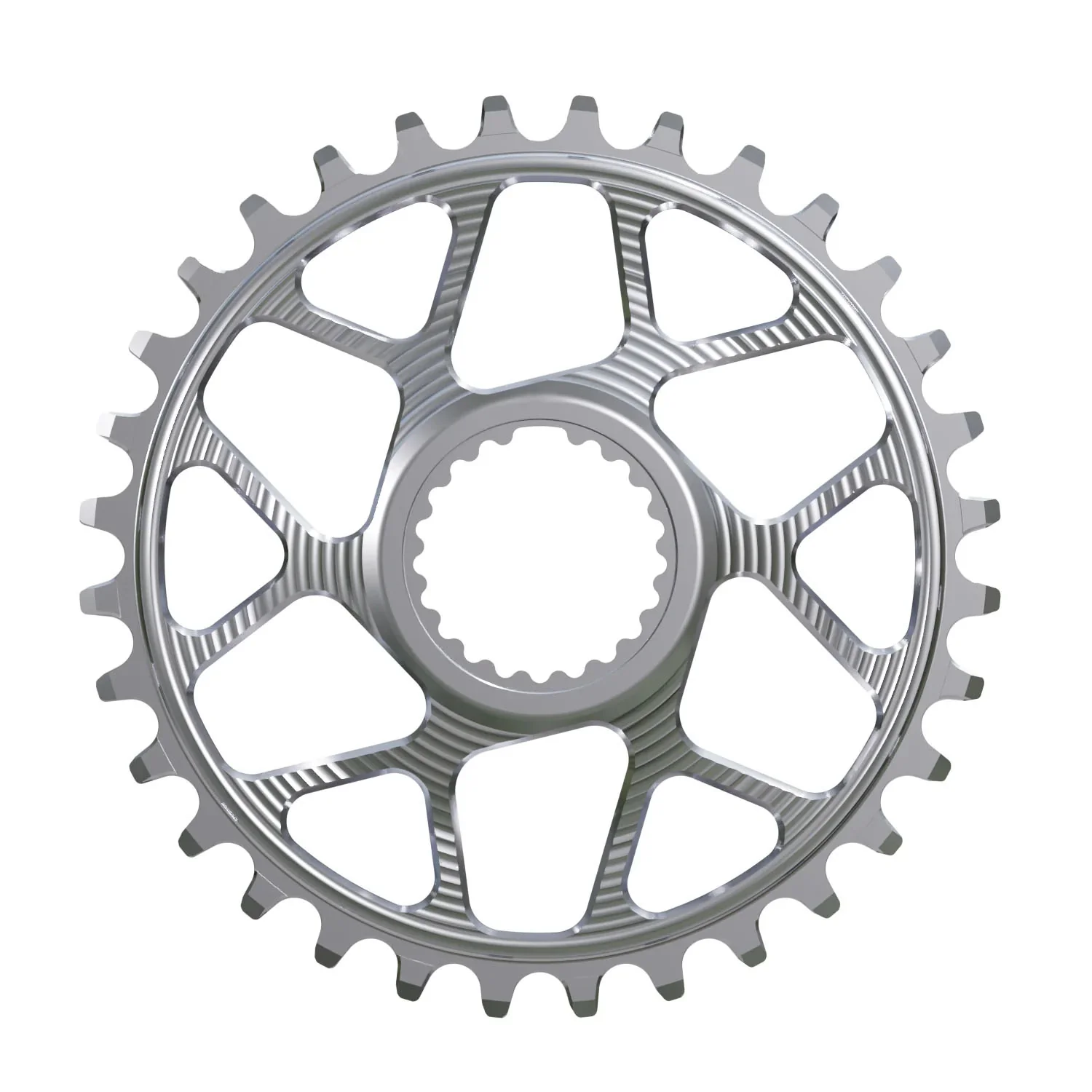 Works Components Round Chainring Shimano DM 32T Boost 3mm Slv