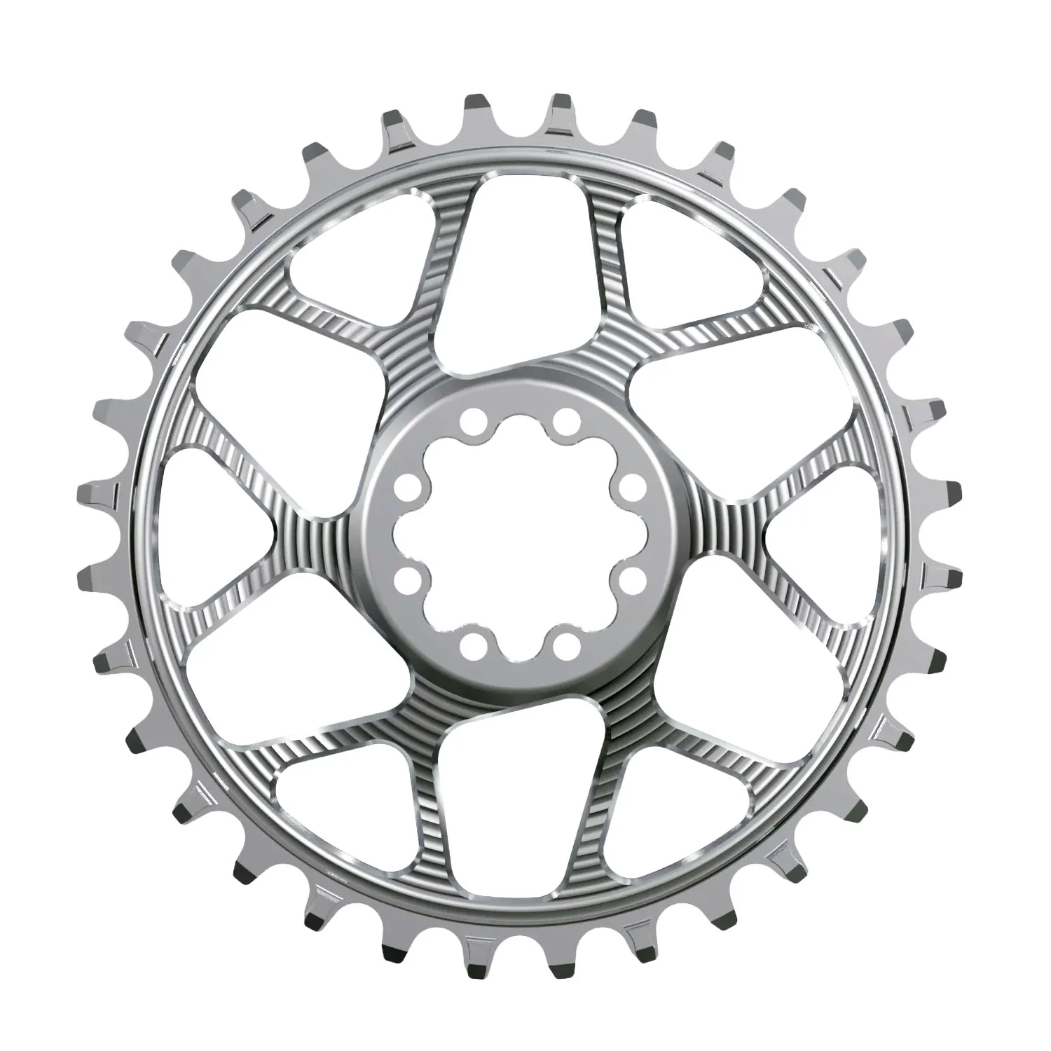 Works Components Round Chainring SRAM 8-Bolt 32T Boost 3mm Slv