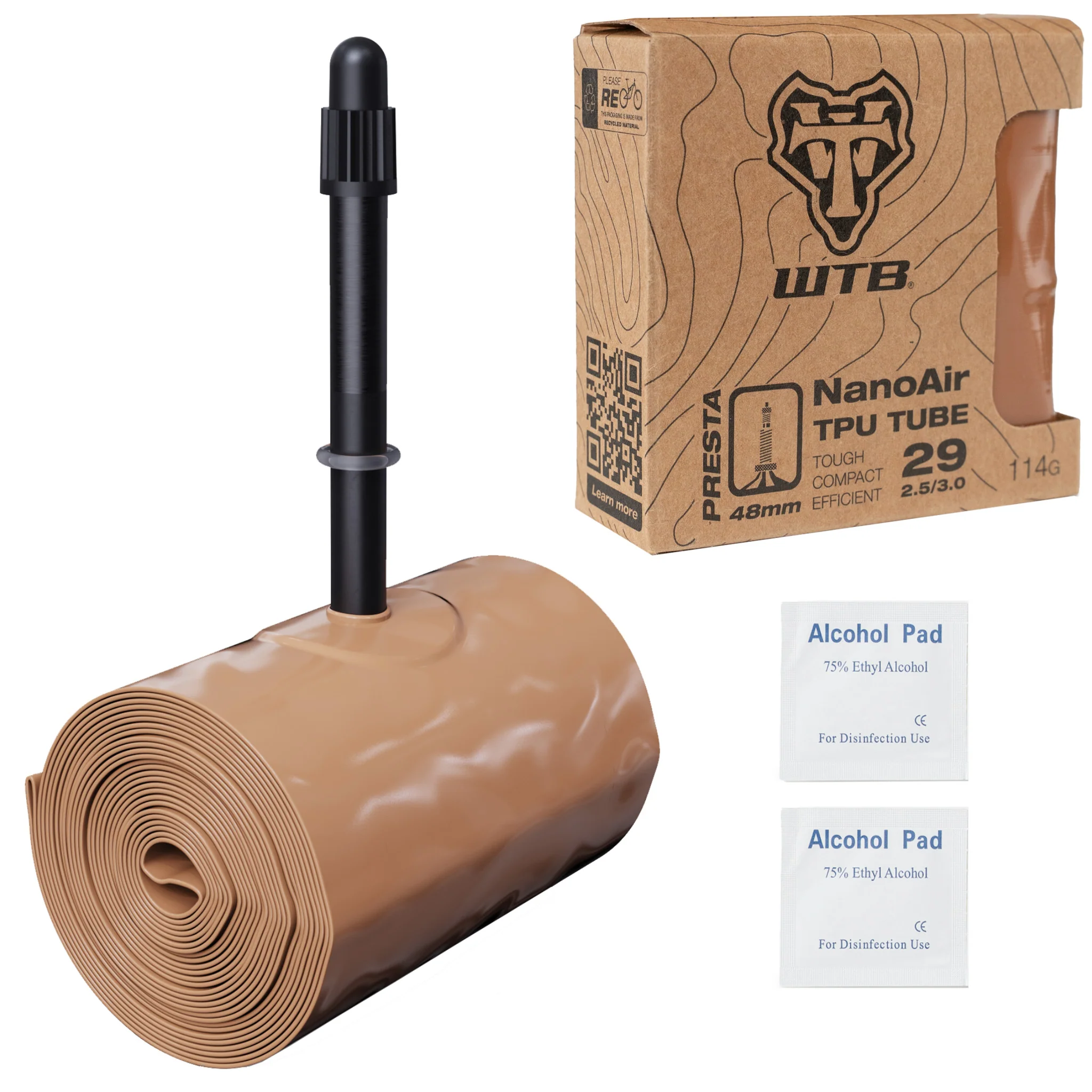 WTB NanoAir TPU Tube - 29 x 2.5 - 3.0 48mm Presta Valve