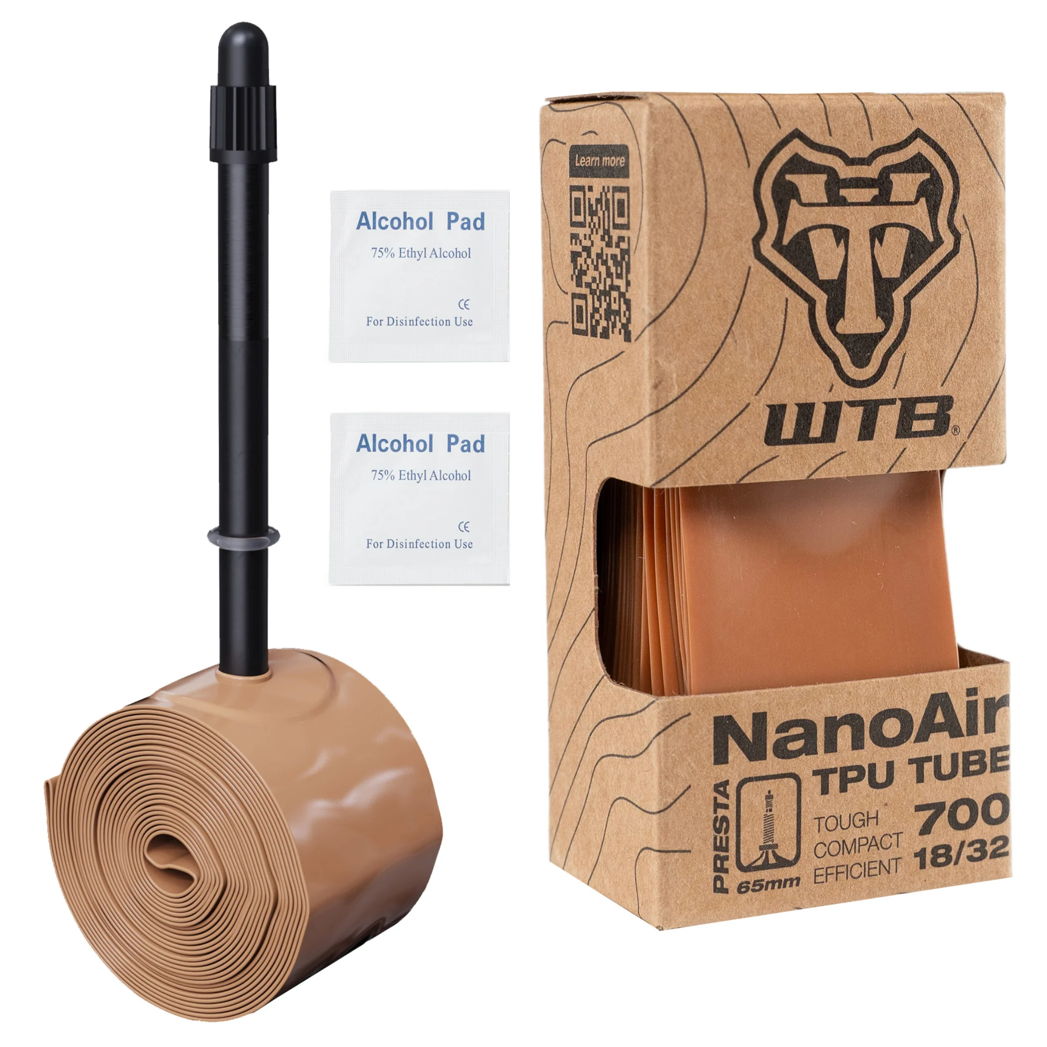 WTB NanoAir TPU Tube - 700 x 18 - 32 65mm Presta Valve